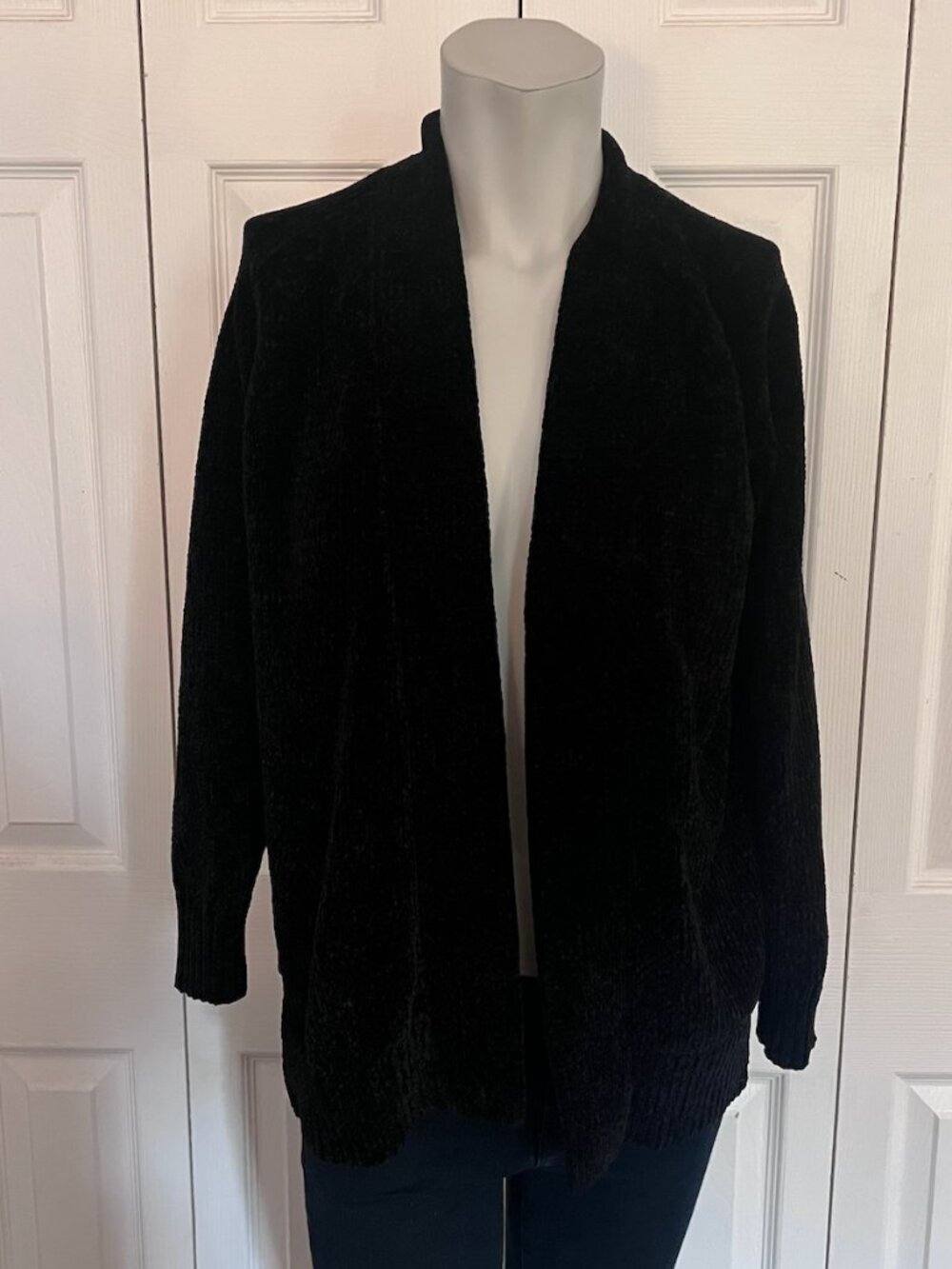 Loft Black Open Front Cardigan Sweater Size XXS